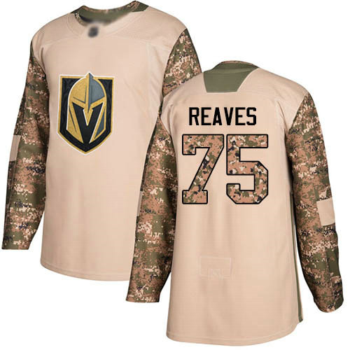Golden Knights #75 Ryan Reaves Camo Authentic 2017 Veterans Day Stitched Hockey Jersey