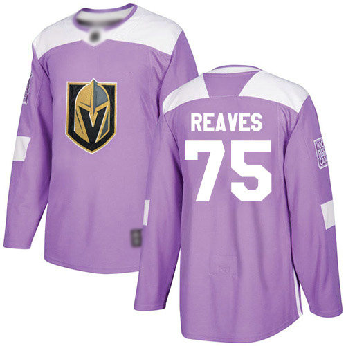 Golden Knights #75 Ryan Reaves Purple Authentic Fights Cancer Stitched Hockey Jersey