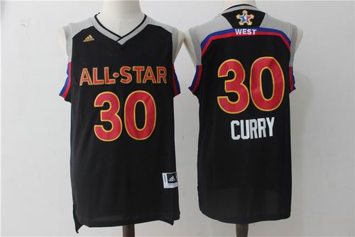 Golden State Warriors #30 Stephen Curry Black 2017 All Star Jersey