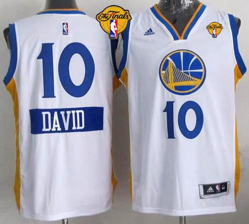 Golden State Warriors 10 David Lee White 2014-15 Christmas Day The Finals Patch NBA Jersey