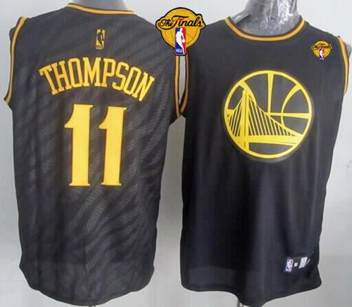 Golden State Warriors 11 Klay Thompson Black Precious Metals Fashion The Finals Patch jersey