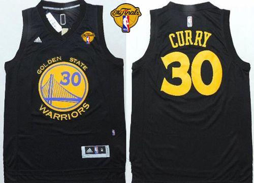 Golden State Warriors 30 Stephen Curry Black Fashion The Finals Patch NBA Jersey