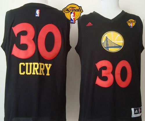 Golden State Warriors 30 Stephen Curry Black New Fashion The Finals Patch NBA jersey