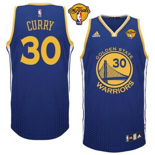 Golden State Warriors 30 Stephen Curry Blue Resonate Fashion Swingman The Finals Patch NBA Jersey