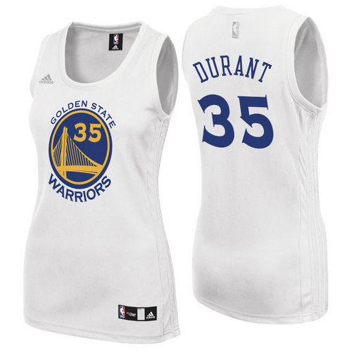 Golden State Warriors 35 Kevin Durant Women Home White Jersey
