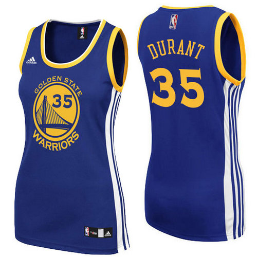 Golden State Warriors 35 Kevin Durant Women Road Blue Jersey