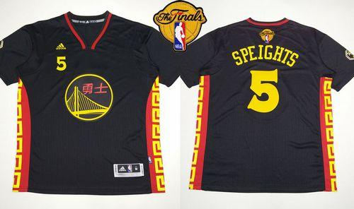 Golden State Warrlors 5 Marreese Speights Black Slate Chinese New Year The Finals Patch NBA Jersey