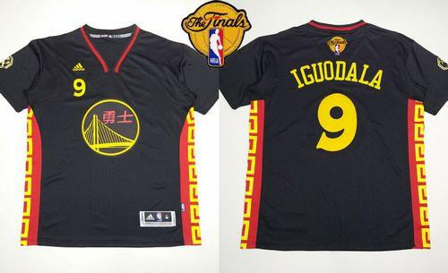 Golden State Warrlors 9 Andre Iguodala Black Slate Chinese New Year The Finals Patch NBA Jersey