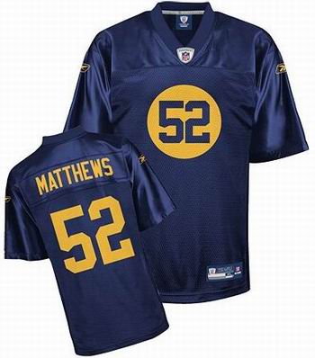 Green Bay Acme Packers #52 Clay Matthews Alternate Third Jerseys blue