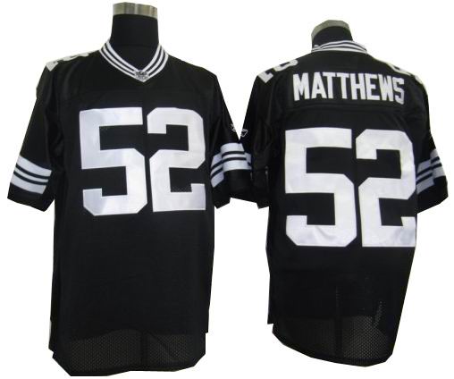 Green Bay Acme Packers #52 Clay Matthews jerseys black