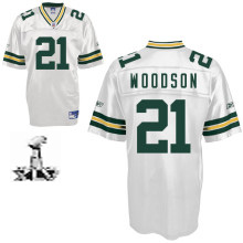 Green Bay Packers #21 Charles Woodson 2011 Super Bowl XLV Jersey White