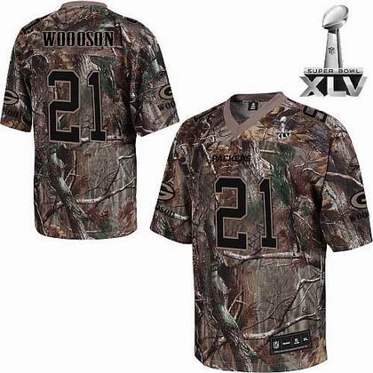 Green Bay Packers #21 Charles Woodson 2011 Super Bowl XLV Realtree Jersey
