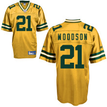 Green Bay Packers #21 Charles Woodson yellow