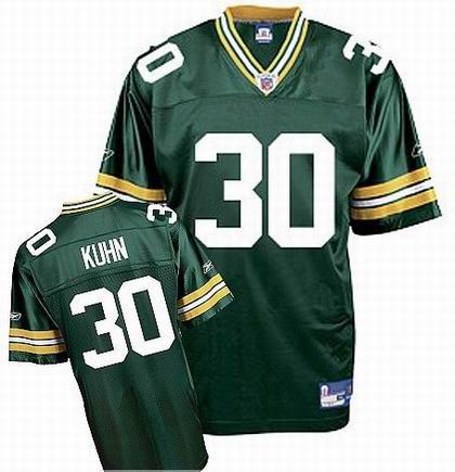 Green Bay Packers #30 John Kuhn Jersey Green