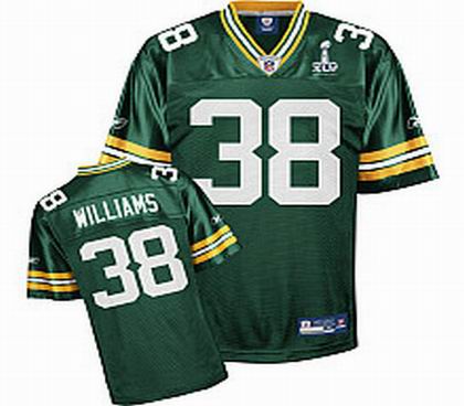 Green Bay Packers #38 Tramon Williams 2011 Super Bowl XLV jersey green