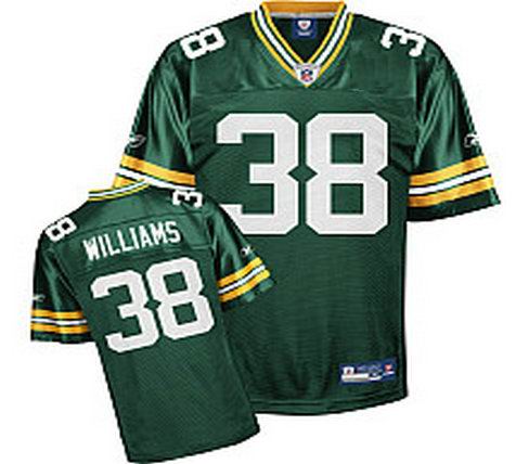 Green Bay Packers #38 Tramon Williams jersey green