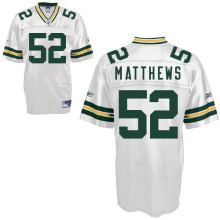 Green Bay Packers #52 Clav Matthews white jersey