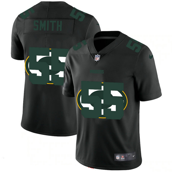 Green Bay Packers #55 Za'Darius Smith Men's Nike Team Logo Dual Overlap Limited NFL Jersey Black