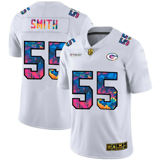 Green Bay Packers #55 Za'Darius Smith Men's White Nike Multi-Color 2020 NFL Crucial Catch Limited NFL Jersey