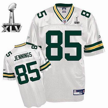 Green Bay Packers #85 Greg Jennings 2011 Super Bowl XLV Jersey White