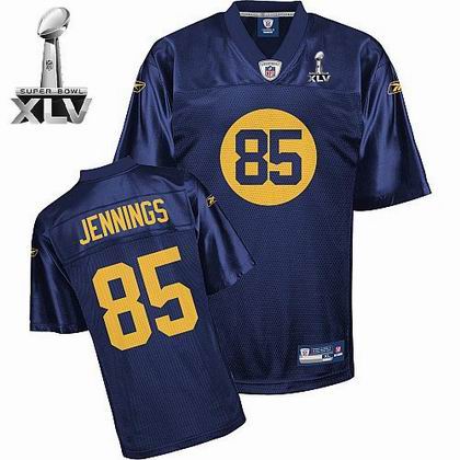 Green Bay Packers #85 Greg Jennings 2011 Super Bowl XLV Jersey blue