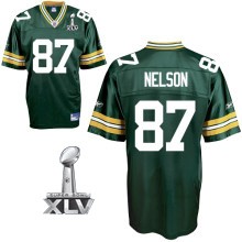 Green Bay Packers #87 Jordy Nelson 2011 Super Bowl XLV Jersey green