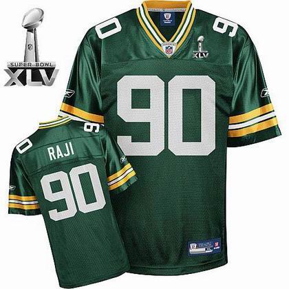 Green Bay Packers #90 B.J. Raji 2011 Super Bowl XLV Jersey green