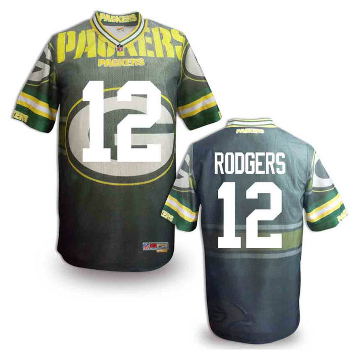 Green Bay Packers 12 Aaron Rodgers G Fashion NFL jerseys