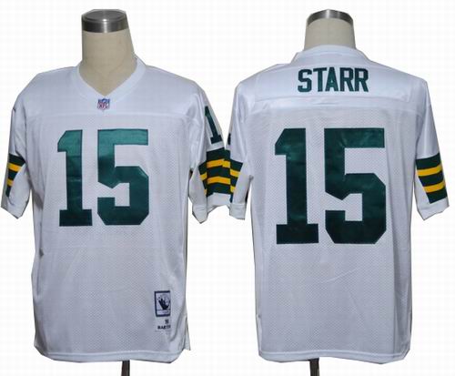 Green Bay Packers 15 bart Starr White M&N 1961 jerseys