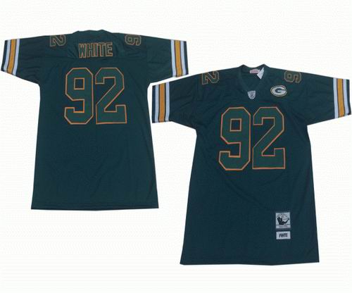 Green Bay Packers 1993 Reggie White green green number mitchellandness throwback jerseys