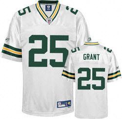 Green Bay Packers 25# Ryan Grant Premier white jerseys