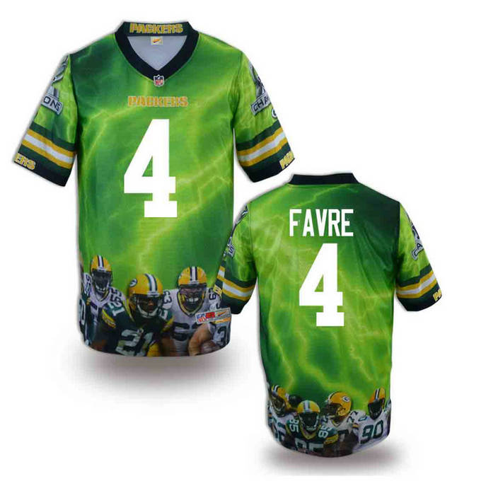 Green Bay Packers 4 Brett Favre light green 2014 fashion NFL jerseys