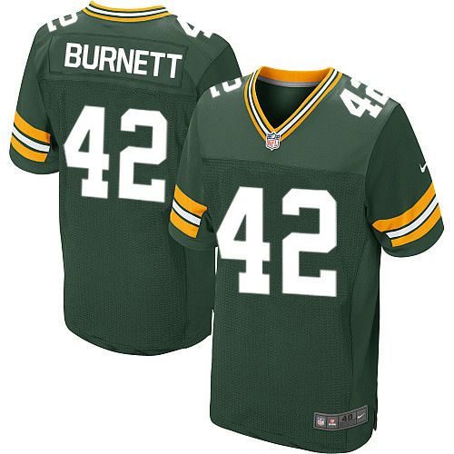 Green Bay Packers 42 Morgan Burnett Green Team Color Nike NFL Elite Jersey
