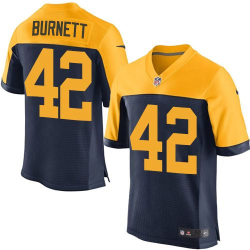 Green Bay Packers 42 Morgan Burnett Navy Blue Alternate Nike NFL New Elite Jersey