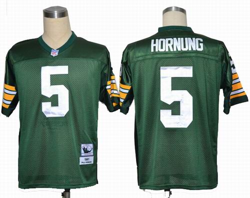 Green Bay Packers 5 HORNUNG Green M&N 1961 jerseys