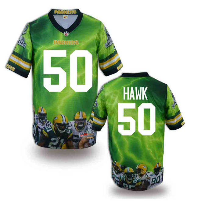 Green Bay Packers 50 A.J. Hawk light green 2014 fashion NFL jerseys