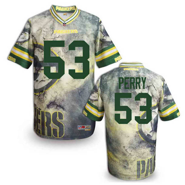 Green Bay Packers 53 Nick Perry gray Fashion NFL jerseys