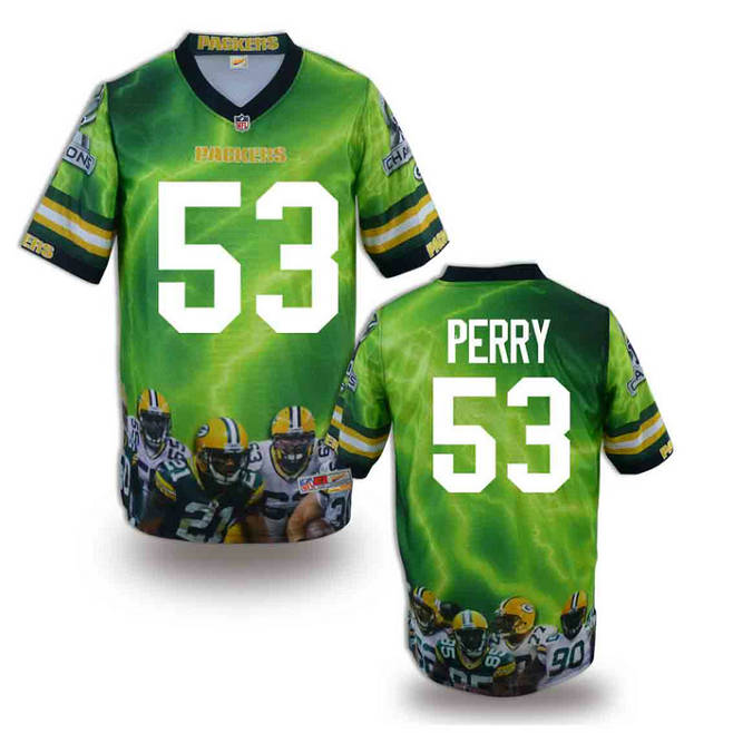 Green Bay Packers 53 Nick Perry light green 2014 fashion NFL jerseys