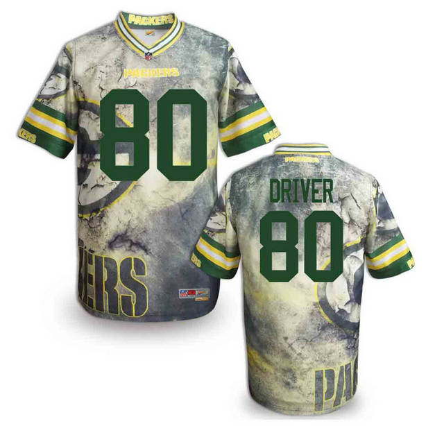 Green Bay Packers 80 Donald Driver gray Fashion NFL jerseys