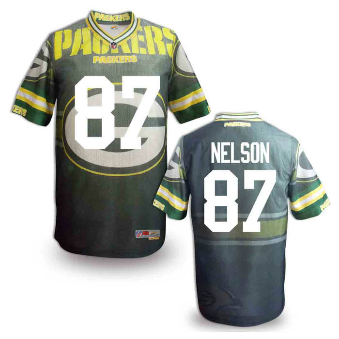 Green Bay Packers 87 Jordy Nelson G Fashion NFL jerseys