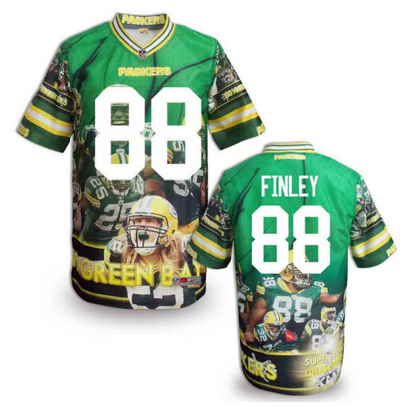 Green Bay Packers 88 Jermichael Finley light green Fashion NFL jerseys