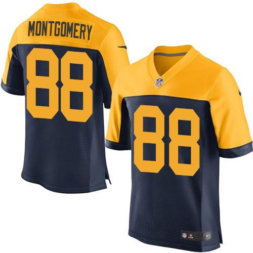 Green Bay Packers 88 Ty Montgomery Navy Blue Alternate Nike NFL New Elite Jersey