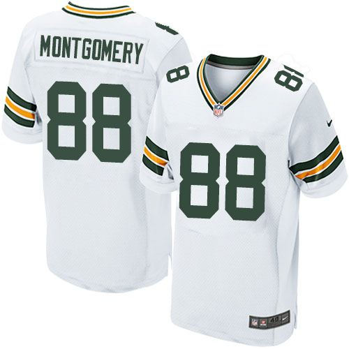 Green Bay Packers 88 Ty Montgomery White Nike NFL Elite Jersey