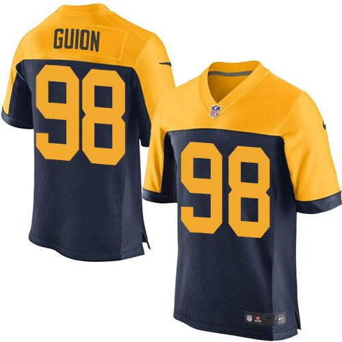 Green Bay Packers 98 Letroy Guion Navy Blue Alternate Nike NFL New Elite Jersey