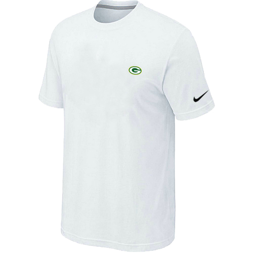Green Bay Packers Chest embroidered logo  T-Shirt white