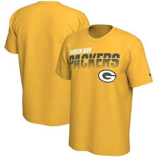Green Bay Packers Nike Sideline Line Of Scrimmage Legend Performance T-Shirt Gold