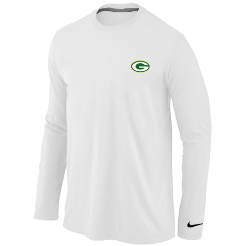 Green Bay Packers Sideline Legend Authentic Logo Long Sleeve T-Shirt White