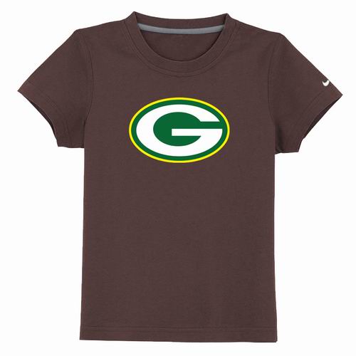 Green Bay Packers Sideline Legend Authentic Logo Youth T-Shirt Brown