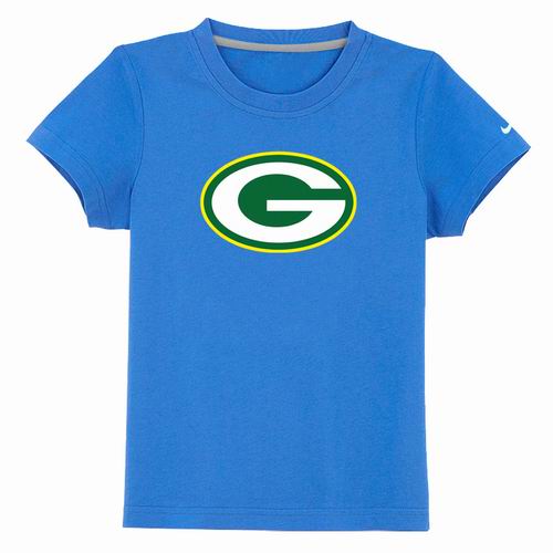 Green Bay Packers Sideline Legend Authentic Logo Youth T-Shirt Light blue