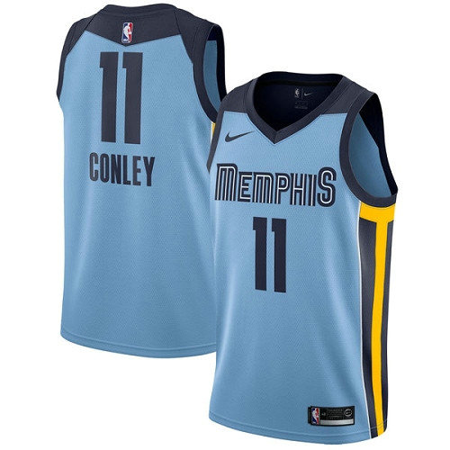 Grizzlies #11 Mike Conley Light Blue Women's Basketball Swingman Statement Edition Jersey